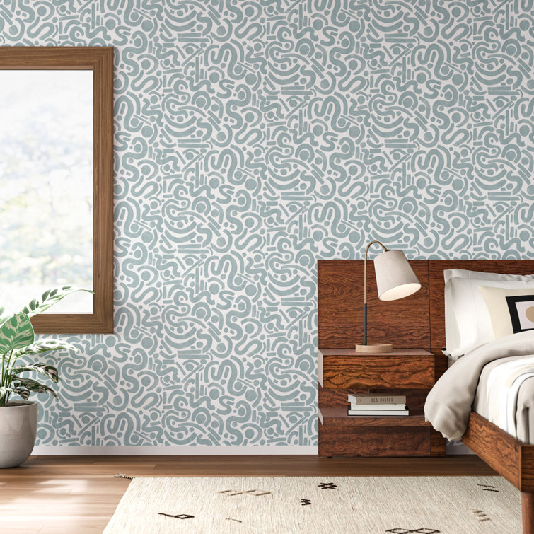 AllModern Terracotta Edie Geometric Peel & Stick Wallpaper - Wayfair Canada